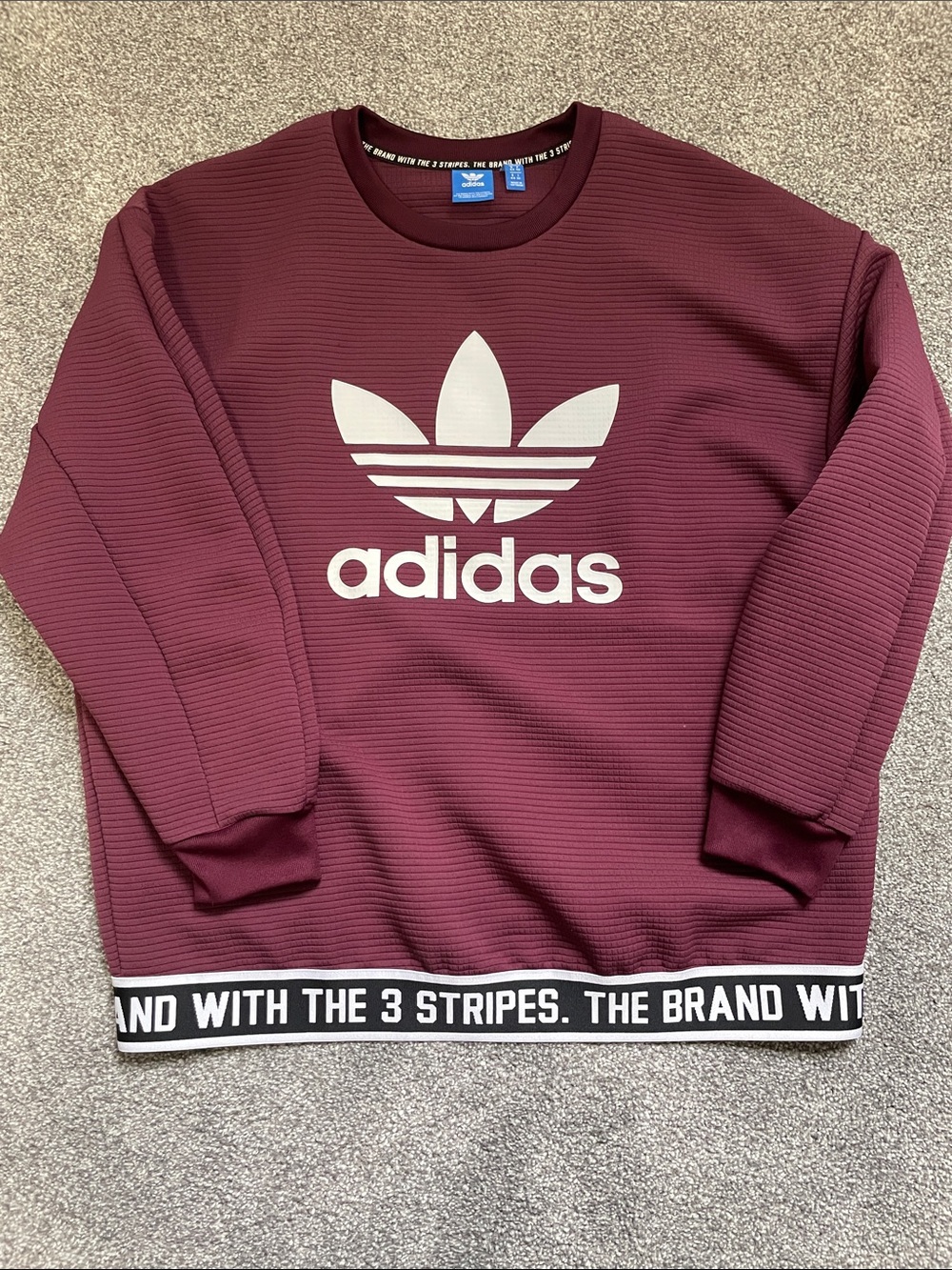 adidas Maroon Crewneck Sweatshirt